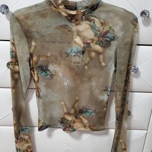 UO Angel Mesh Long Sleeve Top